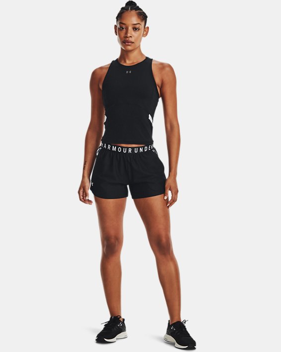 Women's UA Play Up 3.0 Printed Shorts in Black image number 2